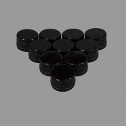 Алюминиевый колпачок типа "Винт" черный без резьбы 28х18 (10шт)